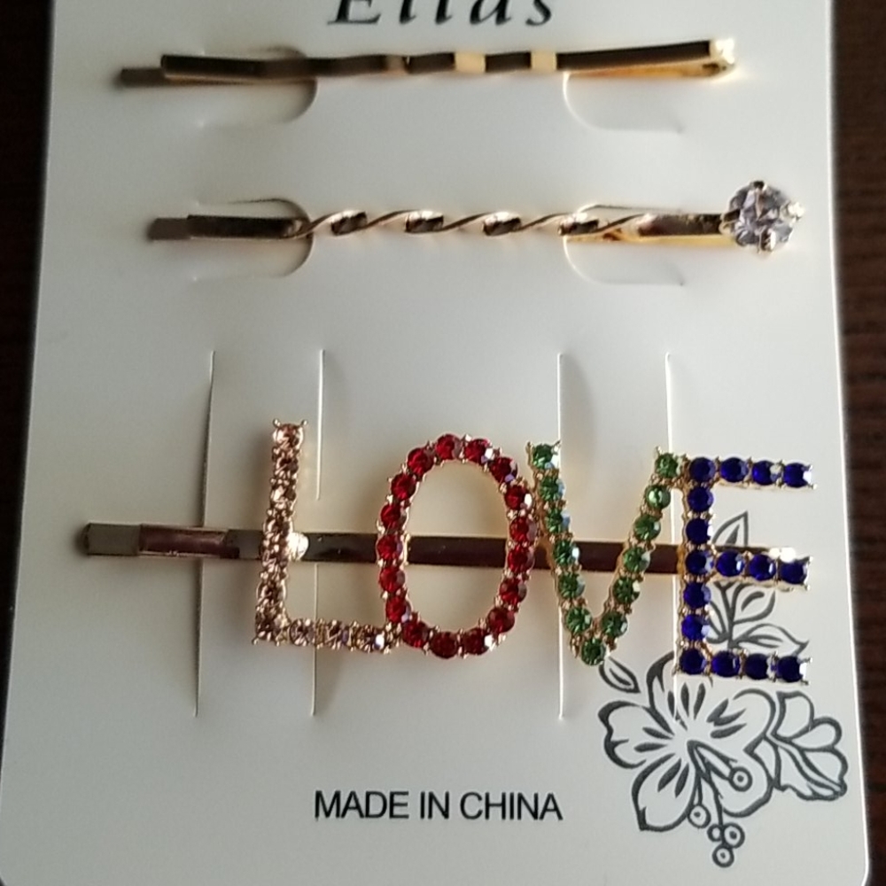 LOVE hair pins